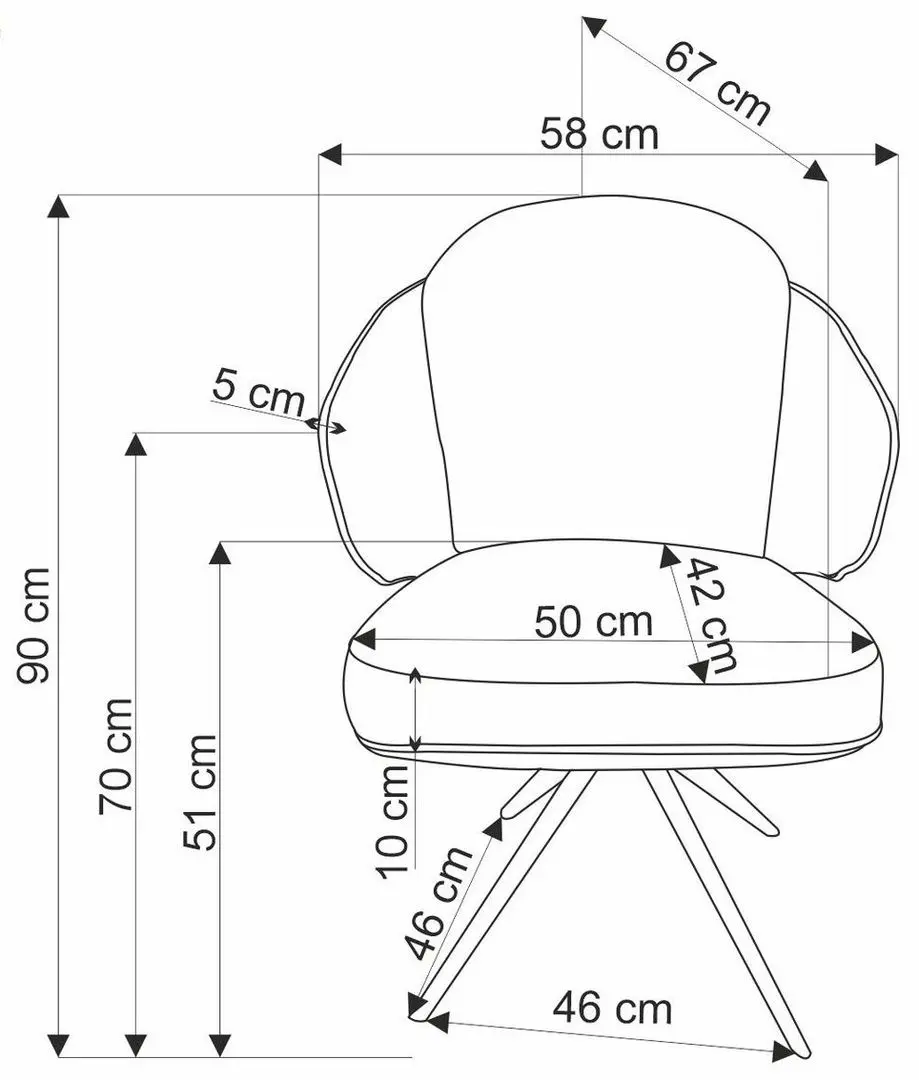 Стул Halmar K554 (Grey/Light Grey/Black)