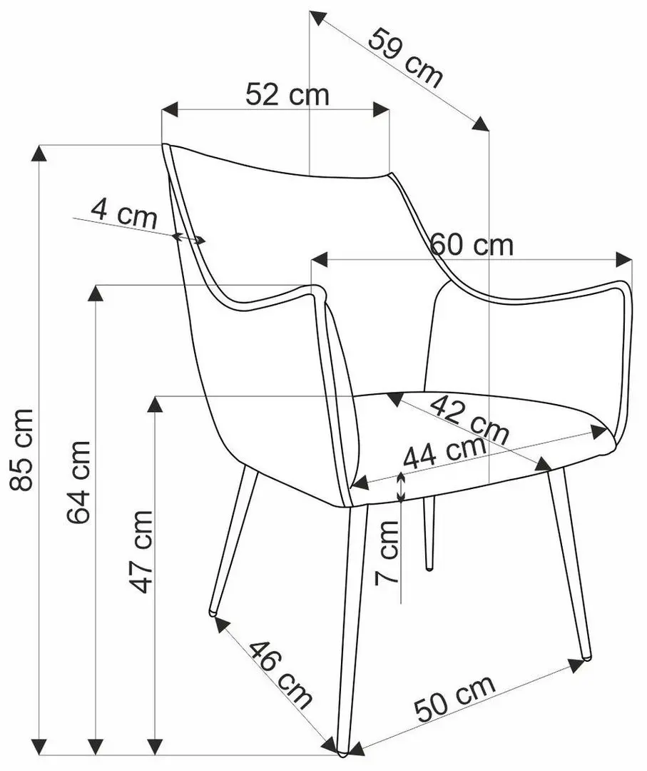 Scaun Halmar K559 (Beige/Black)