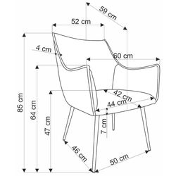 Scaun Halmar K559 (Grey/Black) Thumb