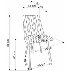 Scaun Halmar K561 (Mustard/Black) Thumb