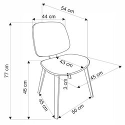 Scaun Halmar K563 (Walnut/Grey/Black) Thumb