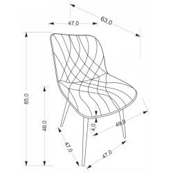Scaun Halmar K567 (Beige/Black) Thumb