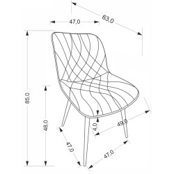 Scaun Halmar K567 (Grey/Black) Thumb