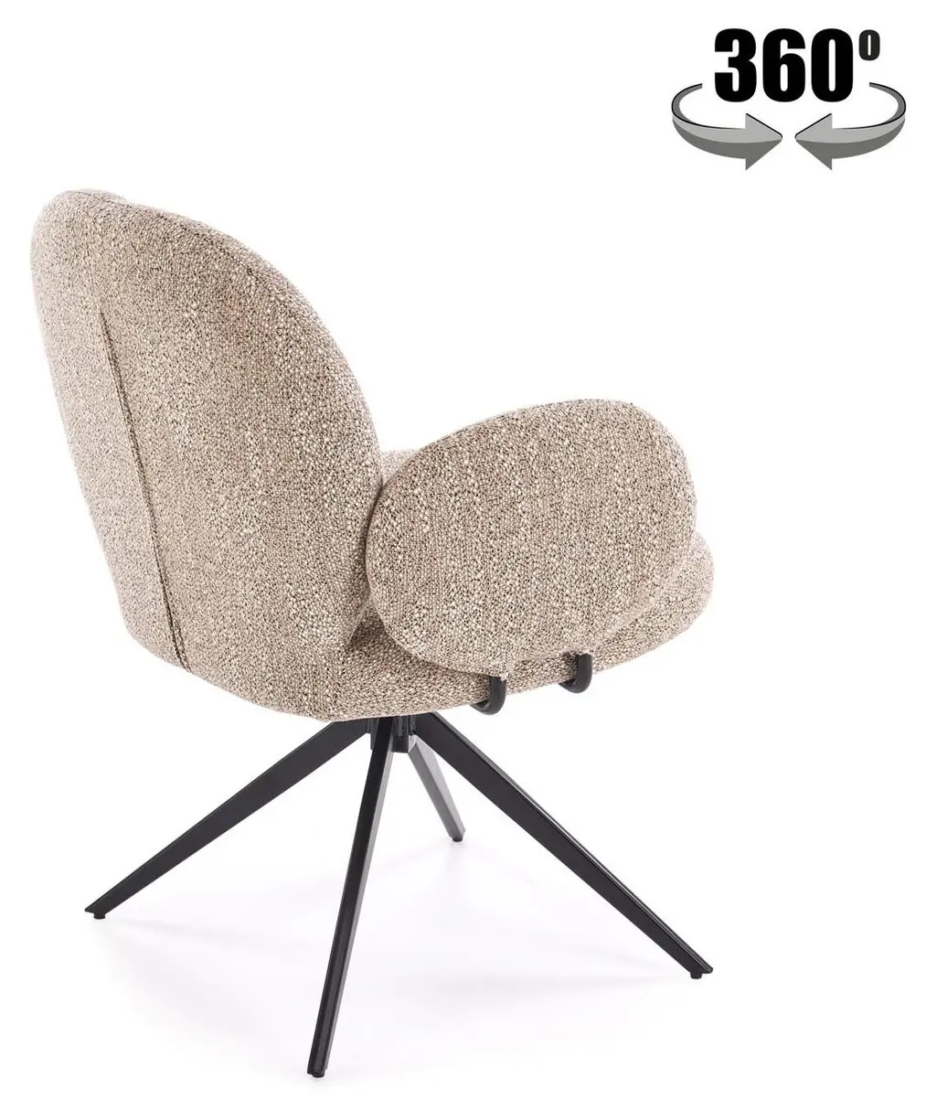 Scaun Halmar K568 (Dark Beige/Black)