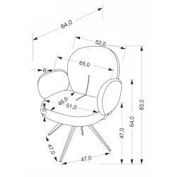 Scaun Halmar K568 (Grey/Black) Thumb
