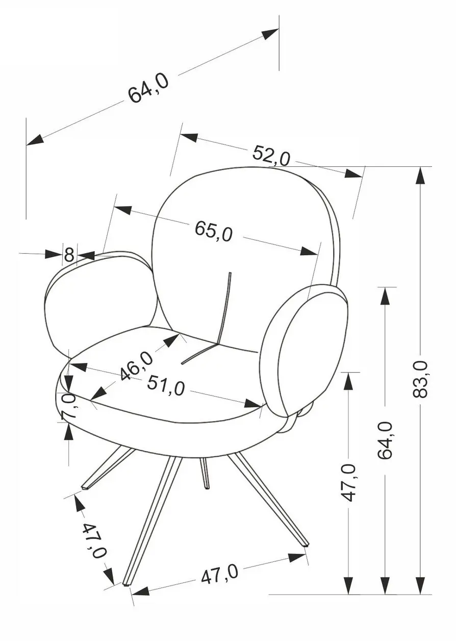 Scaun Halmar K568 (Grey/Black)