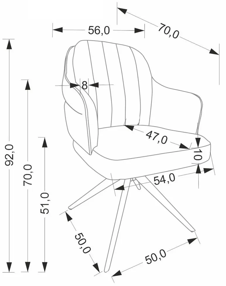 Стул Halmar K570 (Grey/Black)