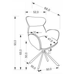 Стул Halmar K571 (Grey/Black) Thumb