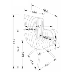 Стул Halmar K572 (Cream/Black) Thumb