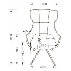 Стул Halmar K573 (Grey/Black) Thumb