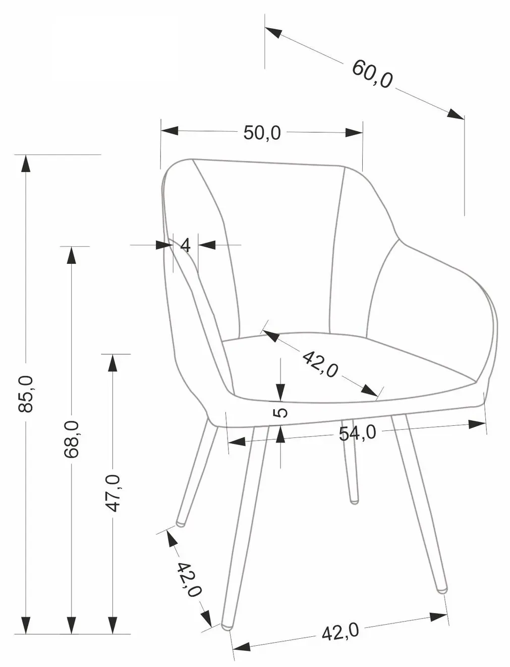 Стул Halmar K576 (Grey/Black)