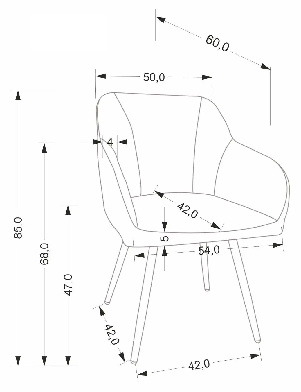 Scaun Halmar K576 (Olive/Black)