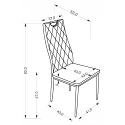 Scaun Halmar K578 (Beige/Chrome) Thumb