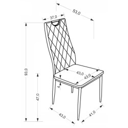 Стул Halmar K578 (Grey/Chrome) Thumb