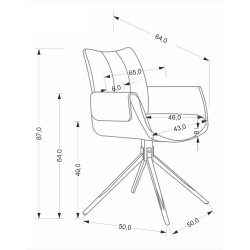 Стул Halmar K579 (Brown/Black) Thumb