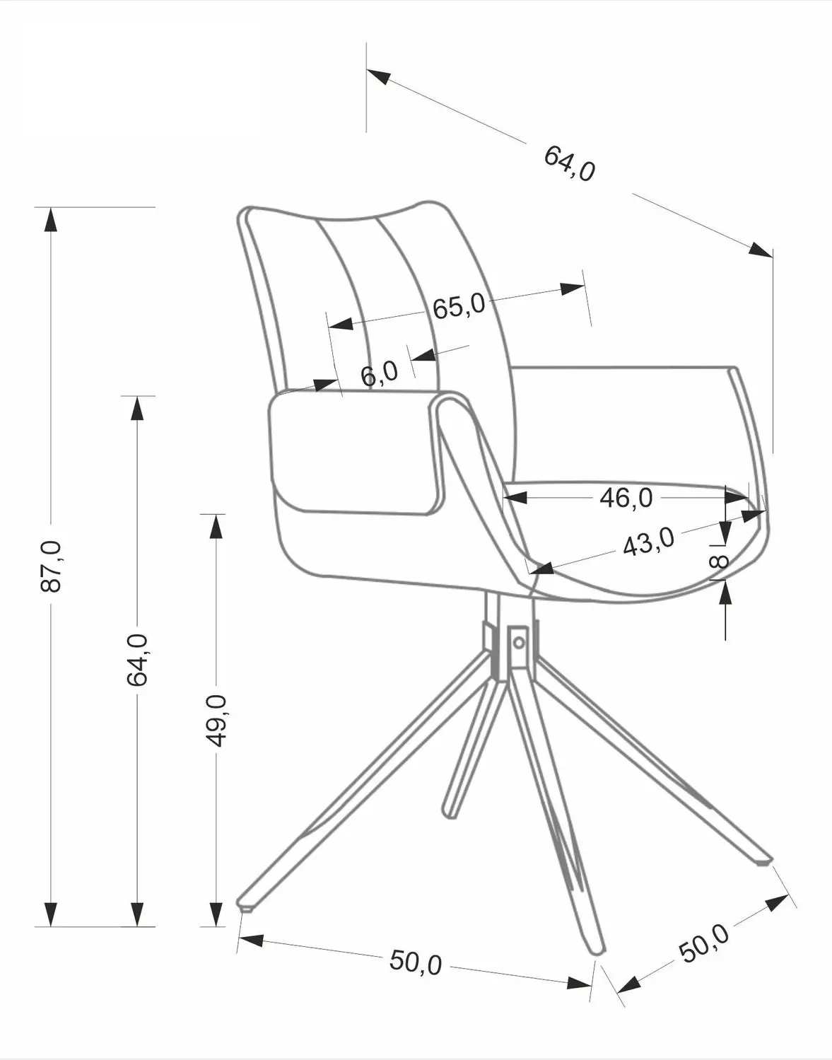 Стул Halmar K579 (Brown/Black)