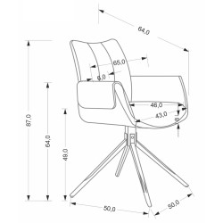 Стул Halmar K579 (Grey/Black) Thumb