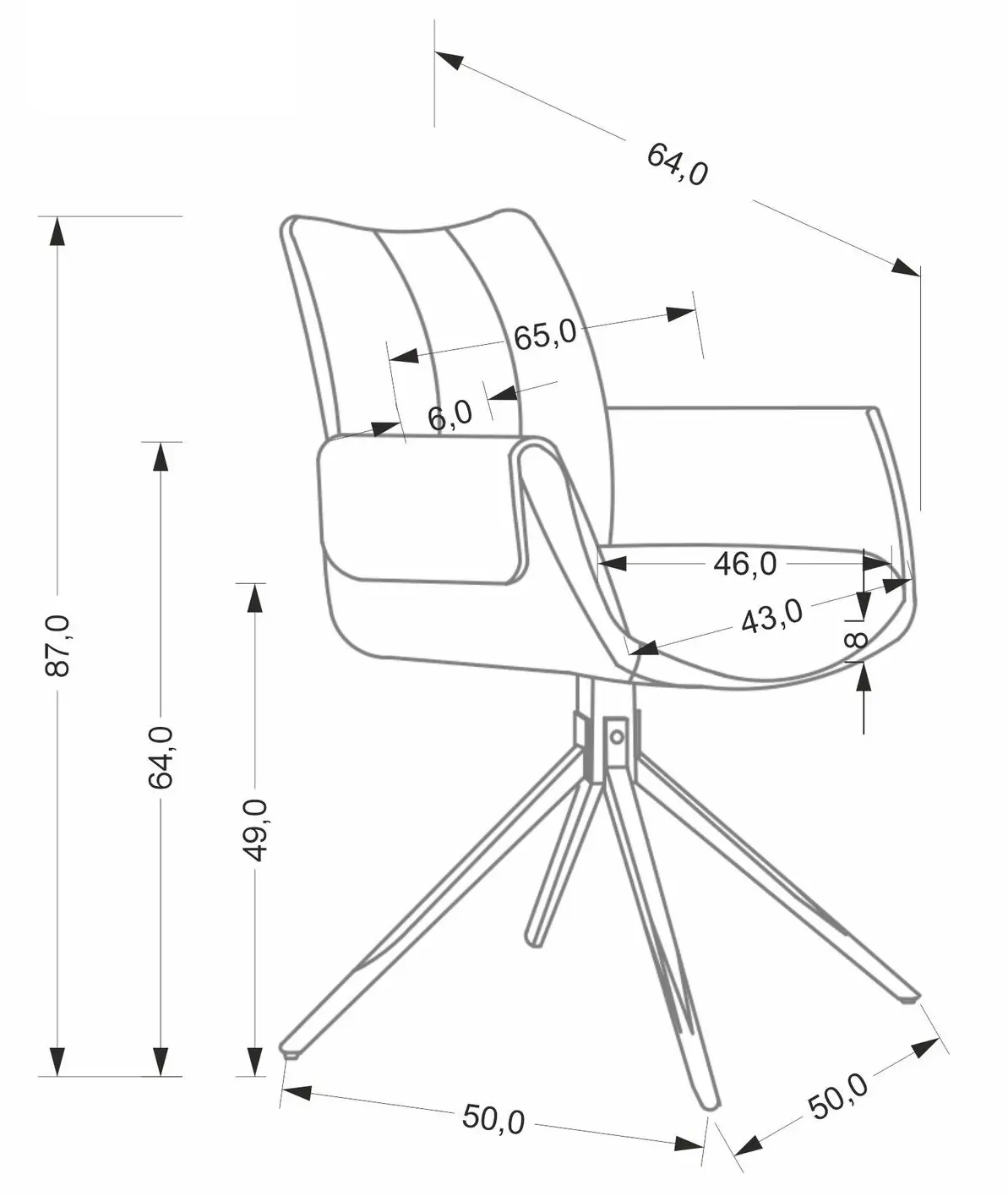 Стул Halmar K579 (Grey/Black)