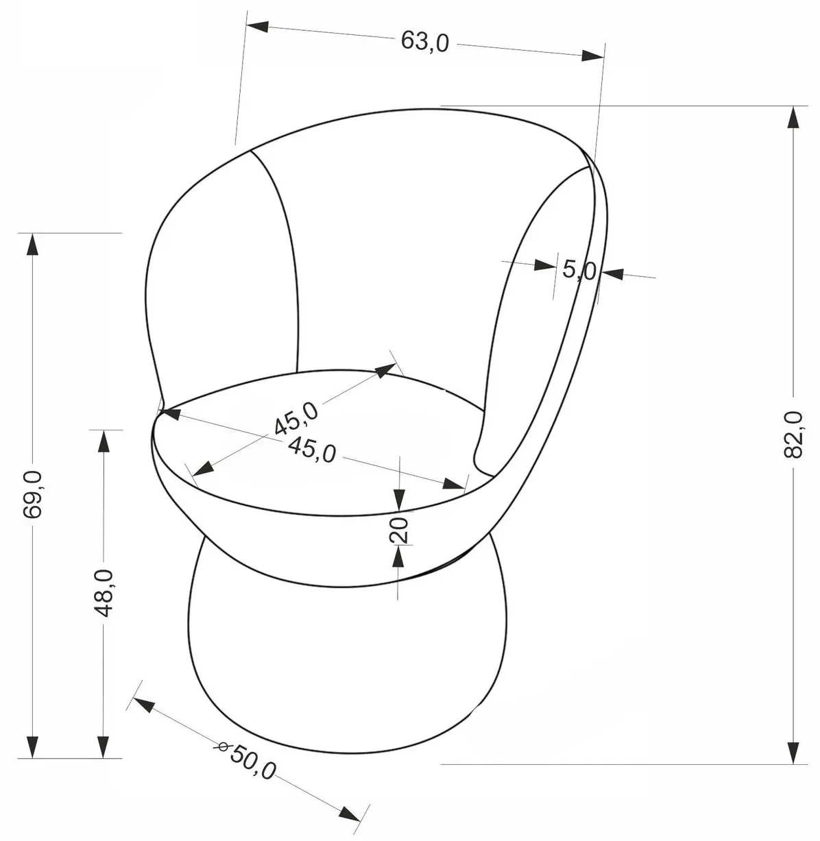 Scaun Halmar K581 (Beige)