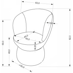 Scaun Halmar K581 (Grey) Thumb