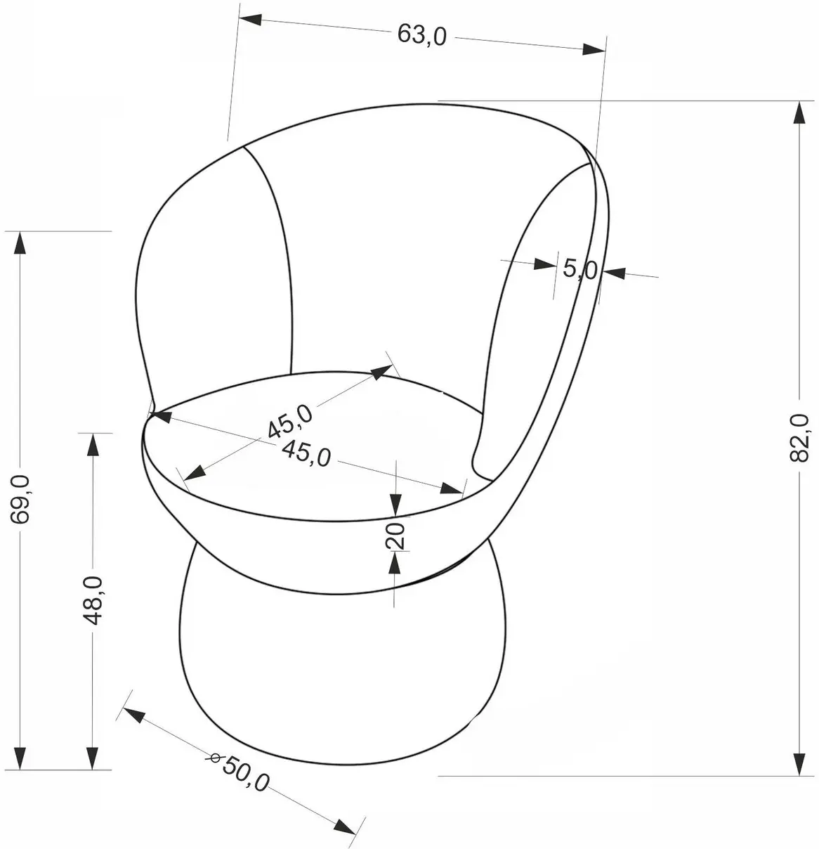 Scaun Halmar K581 (Grey)