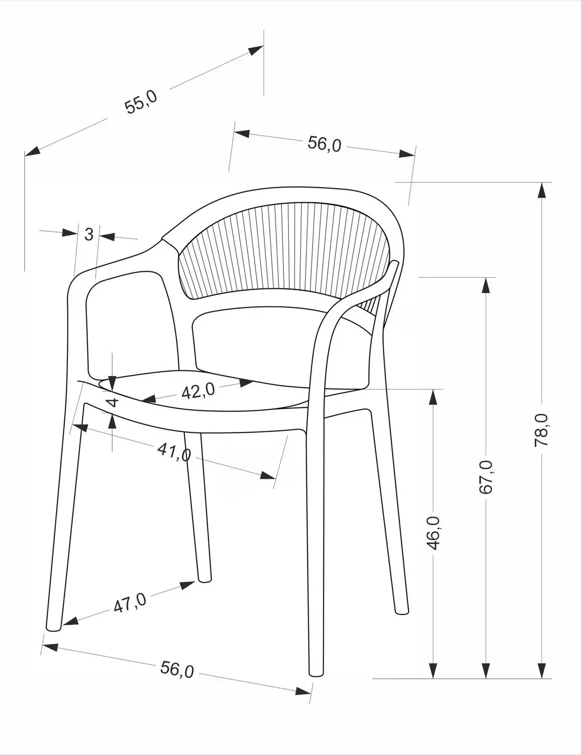 Scaun Halmar K582 (Black/Natural)