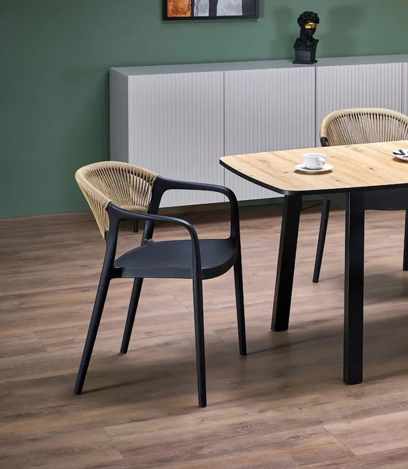 Scaun Halmar K582 (Black/Natural)