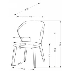Scaun Halmar K583 (Walnut/Beige) Thumb