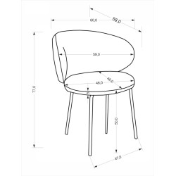 Scaun Halmar K587 (Beige/Black) Thumb