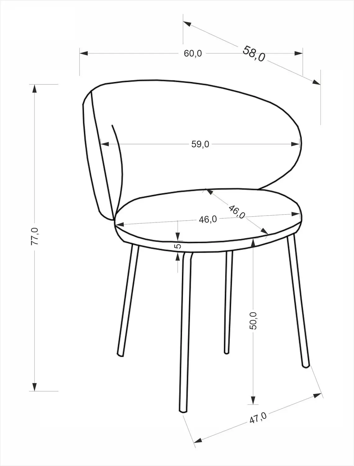 Scaun Halmar K587 (Beige/Black)