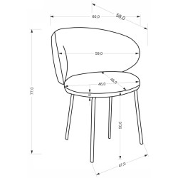 Scaun Halmar K587 (Grey/Black) Thumb