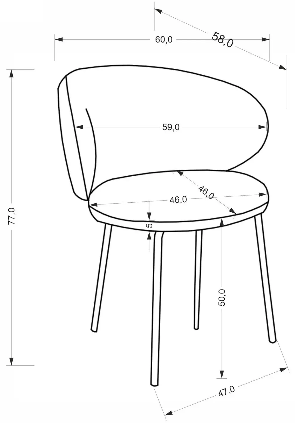 Scaun Halmar K587 (Grey/Black)
