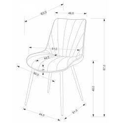 Стул Halmar K589 (Grey/Black) Thumb