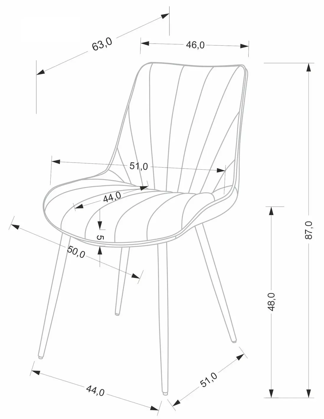 Стул Halmar K589 (Grey/Black)