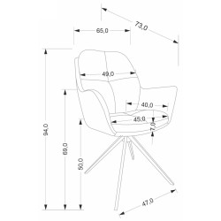 Стул Halmar K591 (Brown/Black) Thumb