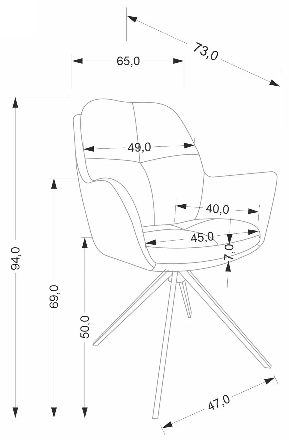 Стул Halmar K591 (Brown/Black)