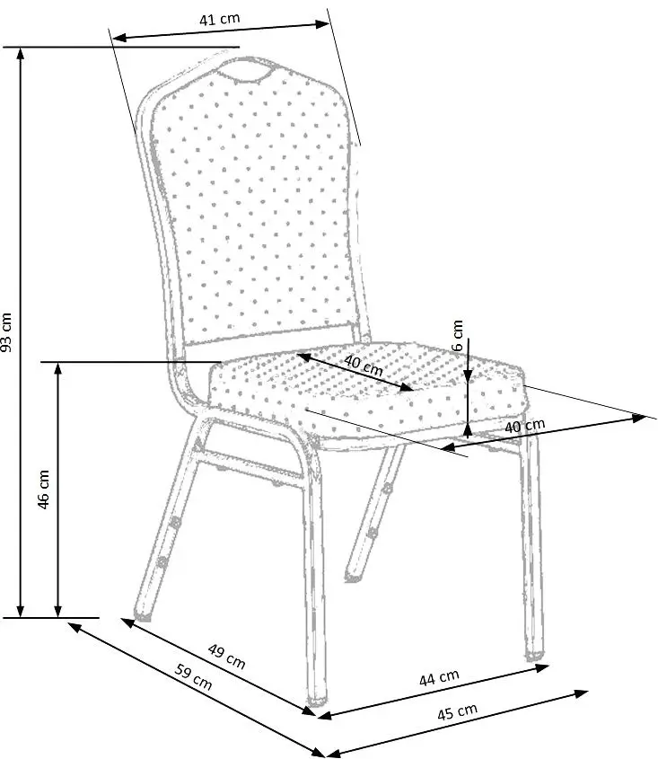 Стул Halmar K66S (Blue/Silver)
