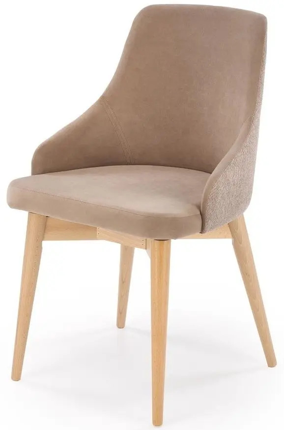 Стул Halmar Malaga (Beige/Natural Oak) - 5