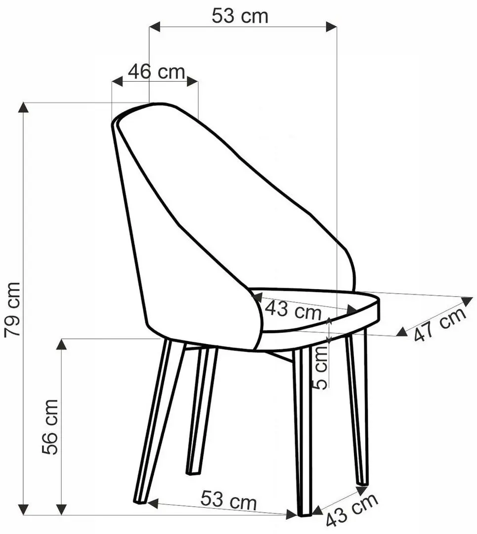 Стул Halmar Malaga (Cinnamon/Natural Oak)