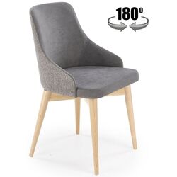 Стул Halmar Malaga (Grey/Natural Oak) Thumb