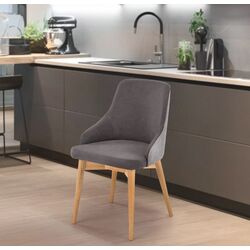 Стул Halmar Malaga (Grey/Natural Oak)