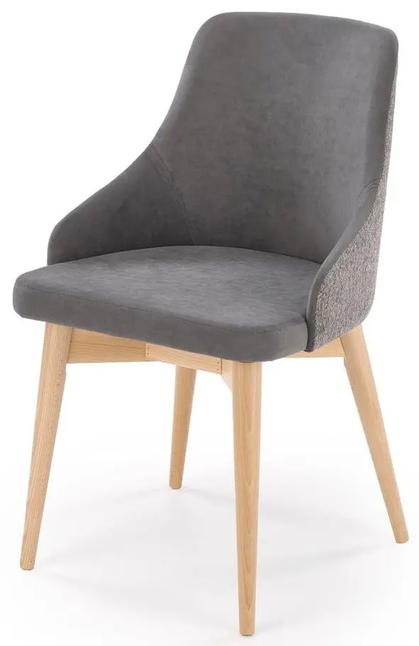 Стул Halmar Malaga (Grey/Natural Oak) - 5