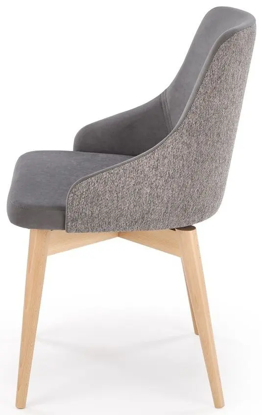 Стул Halmar Malaga (Grey/Natural Oak) - 6