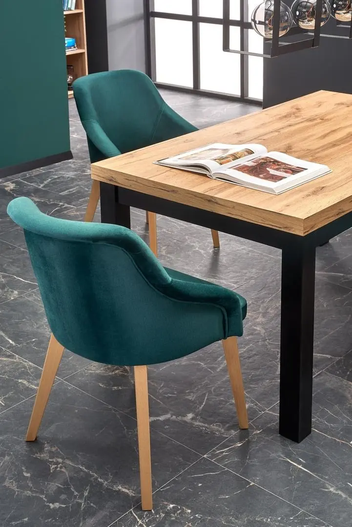 Scaun Halmar Toledo 2 (Dark Green/Honey Oak)