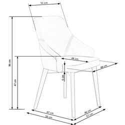 Scaun Halmar Toledo 3 (Dark Blue/Black) Thumb