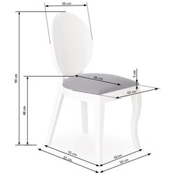 Scaun Halmar Verdi (White/Gray) Thumb