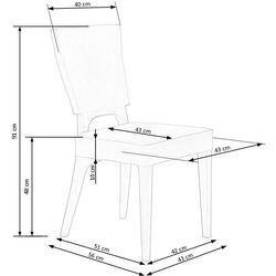 Стул Halmar Wenanty (Honey Oak/Blue) Thumb