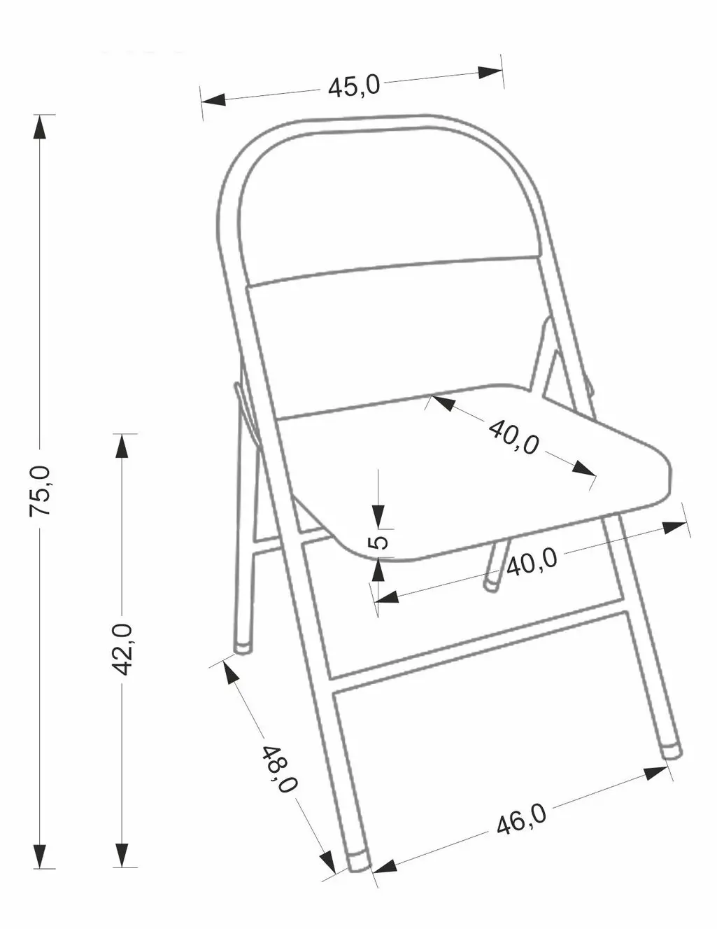 Стул складной Halmar K565 (Grey)