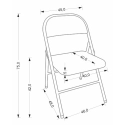 Scaun pliabil Halmar K565 (White) Thumb