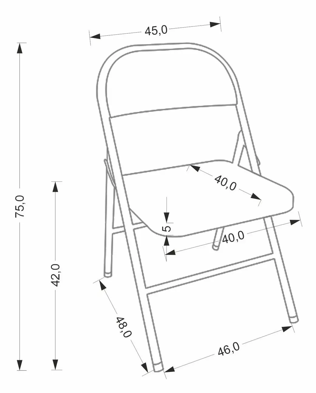 Scaun pliabil Halmar K565 (White)